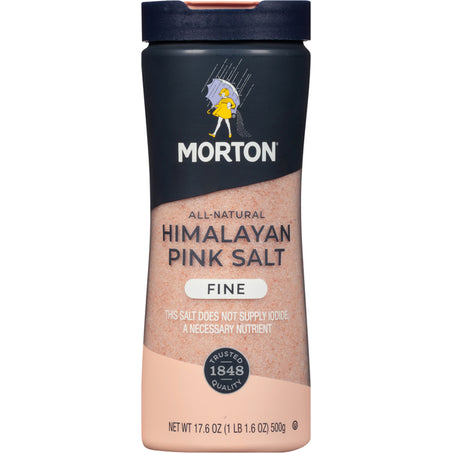 Morton All-Natural Fine Himalayan Pink Salt, 17.6 oz