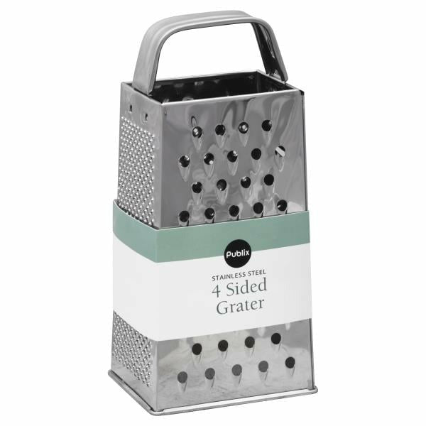 Publix Grater, 4 Sided, Stainless Steel