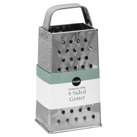Publix Grater, 4 Sided, Stainless Steel