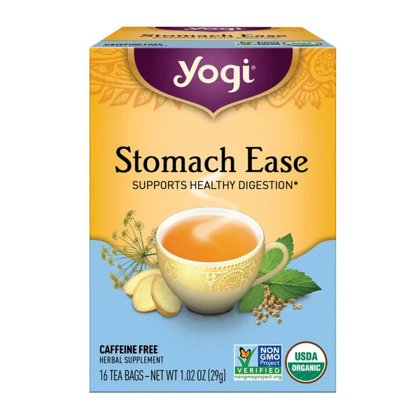 Yogi Tea Herbal Tea, Stomach Ease, Supports Digestion, Caffeine Free 16 ct