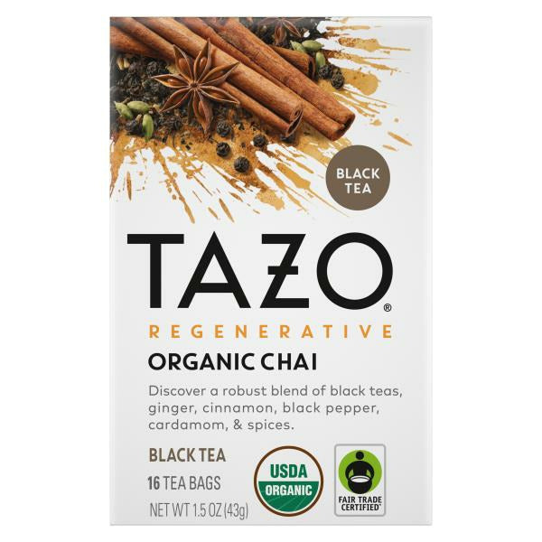 TAZO Tea Organic Black Tea Bags Chai 16 ct