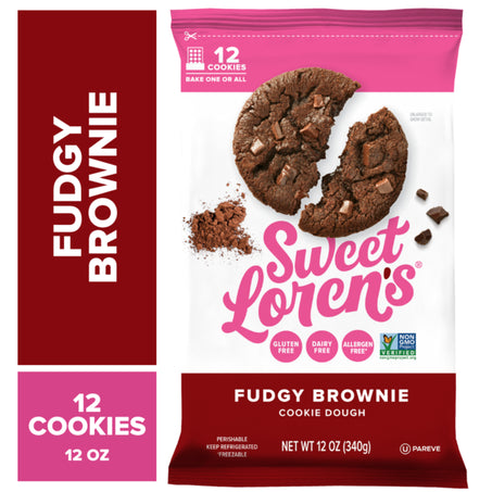 Sweet Loren's Fudgy Brownie Cookie Dough, Gluten Free & Vegan