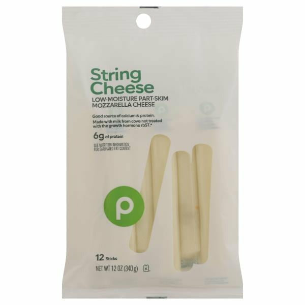 Publix String Cheese, Part-Skim, Mozzarella, Low-Moisture 12 oz