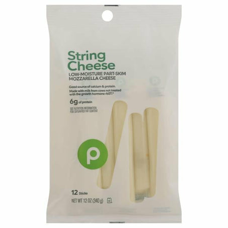 Publix String Cheese, Part-Skim, Mozzarella, Low-Moisture 12 oz