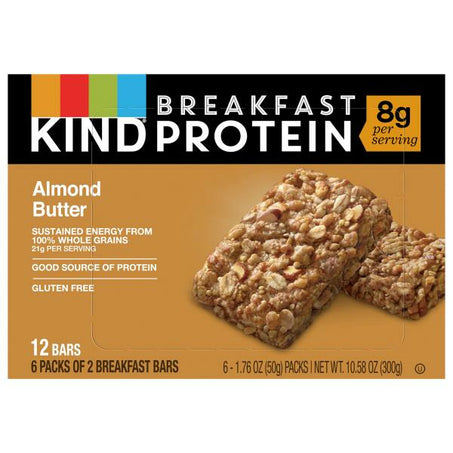 KIND Breakfast Protein Bars, Almond Butter, 12 Count
