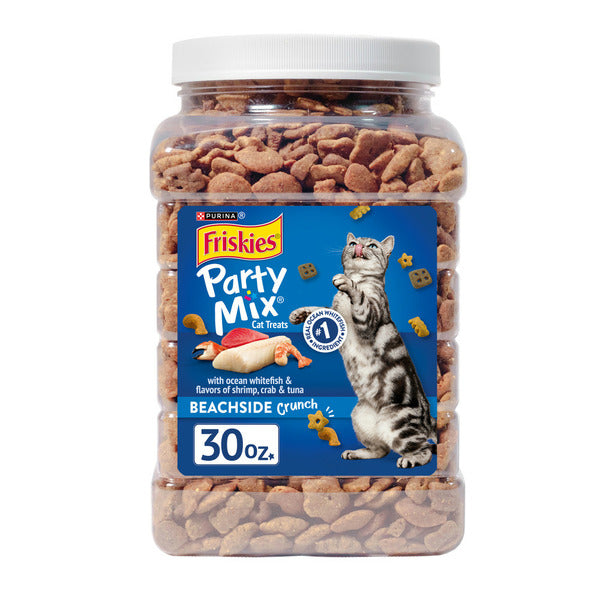 Purina Friskies Cat Treats, Party Mix Beachside Crunch 30 oz