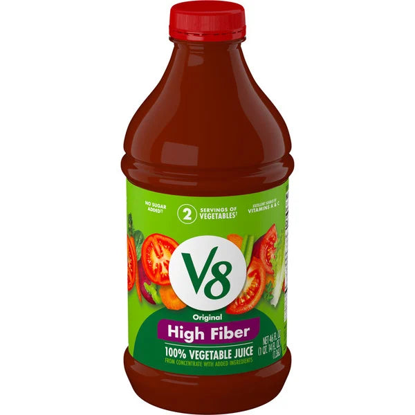 V8 High Fiber Original 100% Vegetable Juice 46 fl oz