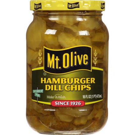 Mt. Olive Hamburger Dill Pickle Chips 16 fl oz