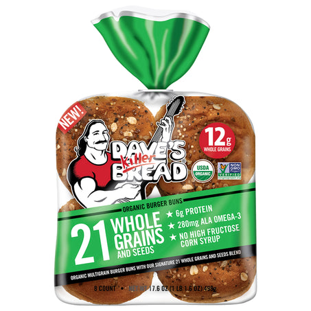 21 Whole Grains and Seeds Burger Buns