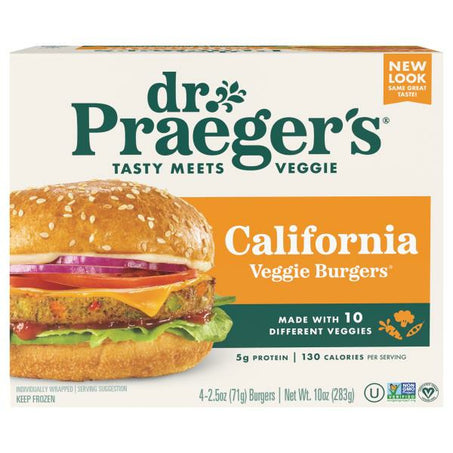 Dr. Praeger's Veggie Burgers, California 2.5 oz • 4 x 2.5 oz