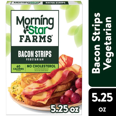 Morning Star Farms Veggie Breakfast Meatless Bacon Strips Original, Vegetarian Meat, 5.25 oz