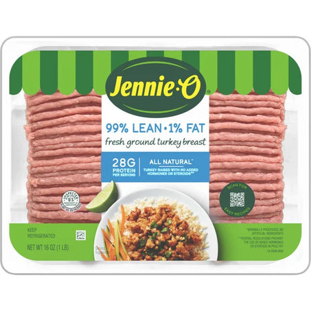 Jennie-o Turkey Store Ground Turkey Breast 99% Lean / 1% Fat - 1 Lb. Tray