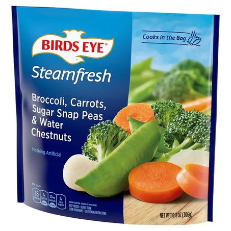 Birds Eye Steamfresh Broccoli Carrots Sugar Snap Peas & Water Chestnut 10.8 oz