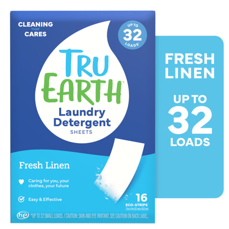 Tru Earth Laundry Detergent Sheets, Fresh Linen 16 ct