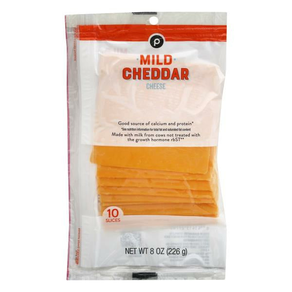 Publix Cheese Slices, Mild Cheddar 8 oz