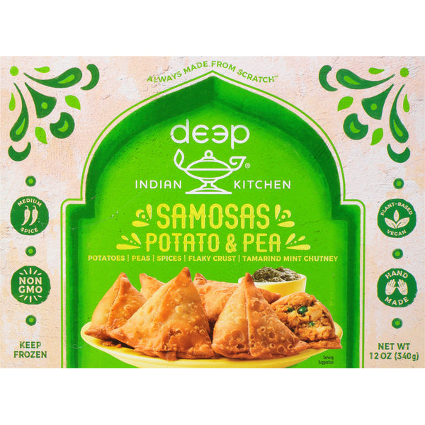Deep Indian Kitchen Samosas, Potato & Pea 12 oz