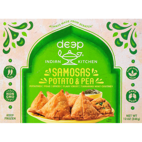 Deep Indian Kitchen Samosas, Potato & Pea 12 oz