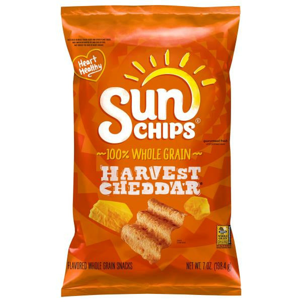 Sun Chips Flavored Whole Grain Snacks, Harvest Cheddar
