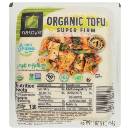 Nasoya Tofu, Super Firm, Organic 16 oz