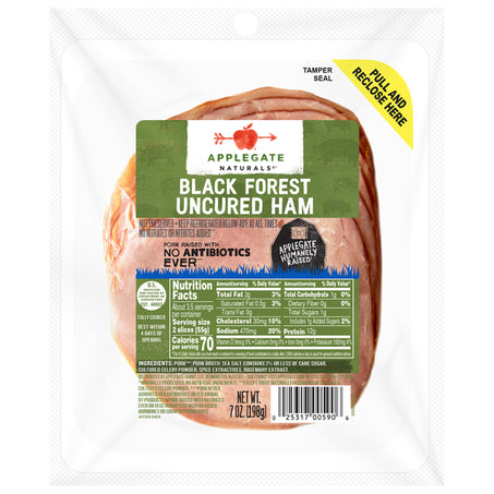 Applegate Naturals Ham, Uncured, Black Forest 7 oz