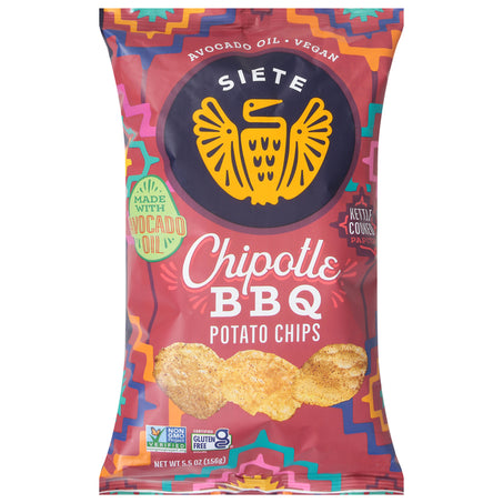 Siete Potato Chips, Chipotle BBQ, Kettle Cooked