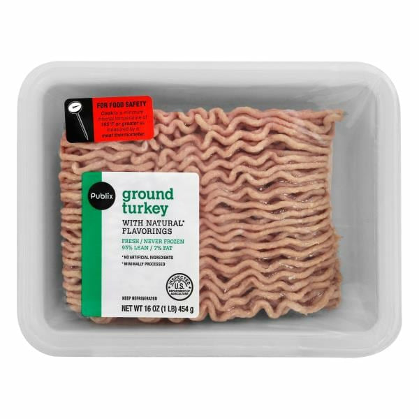 Publix Fresh Ground Turkey, 93% Lean