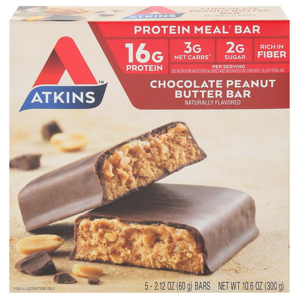Atkins Protein Meal Bar, Chocolate Peanut Butter 5 Bars