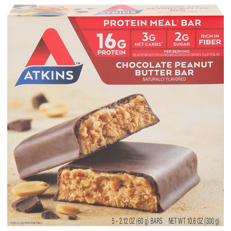 Atkins Protein Meal Bar, Chocolate Peanut Butter 5 Bars