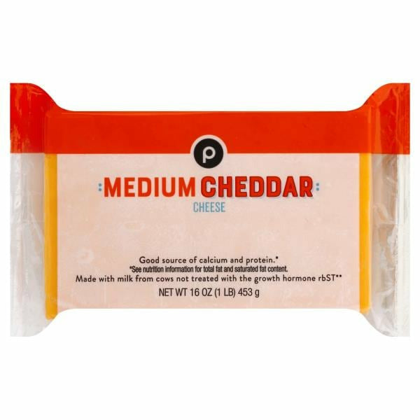 Publix Cheese, Medium Cheddar 16 oz