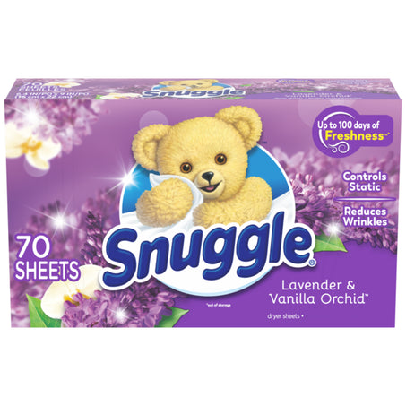 Snuggle Fabric Softener Dryer Sheets, Lavender & Vanilla Orchid 70 c