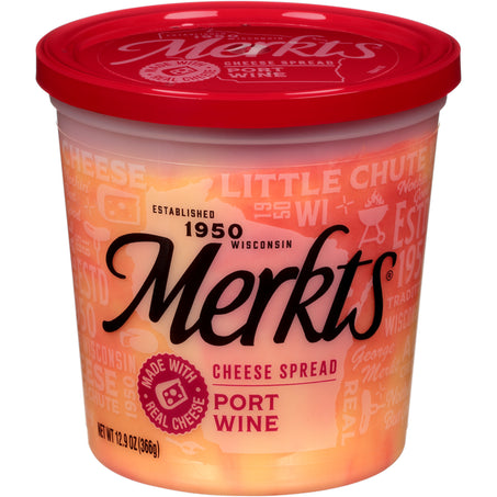 Merkts Port Wine, Spreadable Cheese Cup, 12.9 oz.
