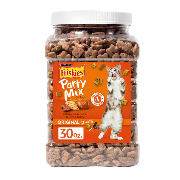 Purina Friskies Cat Treats, Party Mix Original Crunch 30 oz