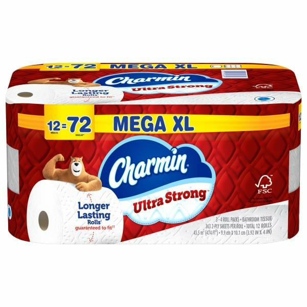 Charmin Ultra Strong Bath Tissue 12 Super Mega Rolls 12 ct