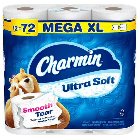 Charmin Ultra Soft Toilet Paper 12 Mega XL Rolls 12 ct