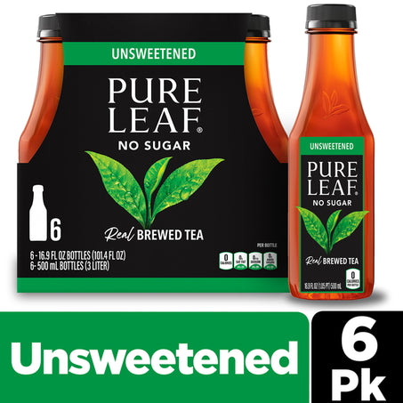 Pure Leaf Iced Tea, Unsweetened Black Tea  • 6 x 16.9 fl oz