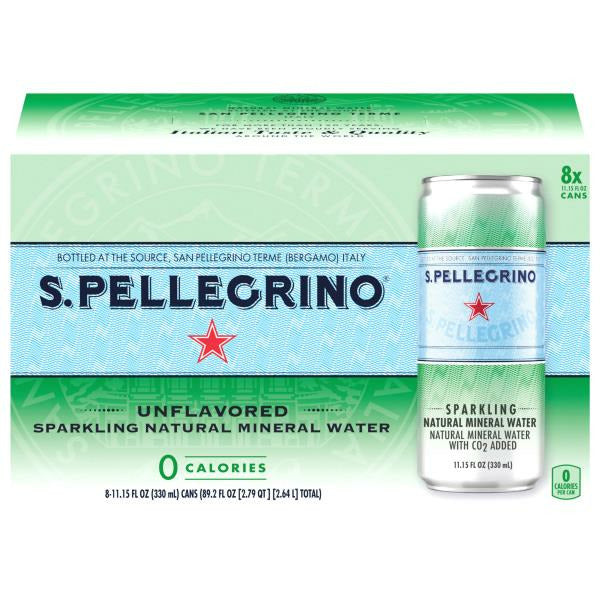 San Pellegrino Essenza Mineral Water Sparkling Can 8 x 11.15 fl oz