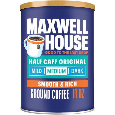 Maxwell House Half Caff Medium Roast Ground Coffee 11 oz