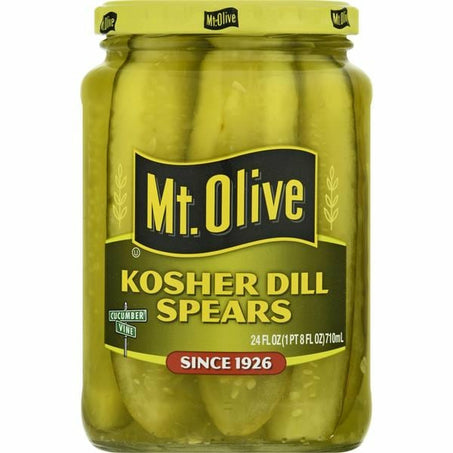 Mt. Olive Pickles, Kosher Dill, Spears 24 fl oz