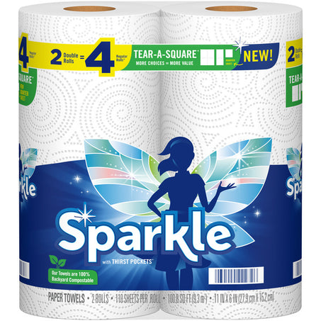 Sparkle Tear-A-Square® Paper Towels 2 ct