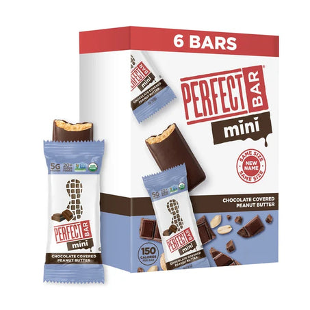 Perfect Bar Mini Chocolate Covered Peanut Butter Protein Bar, Gluten-Free 8 ct