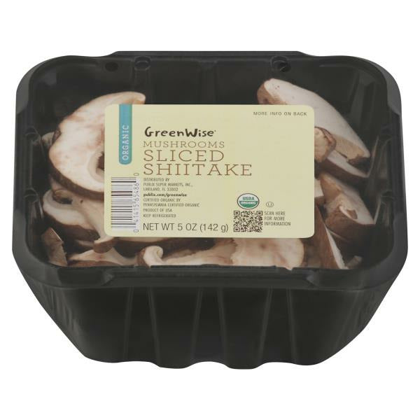 Publix Mushrooms, Shiitake, Sliced 5 oz