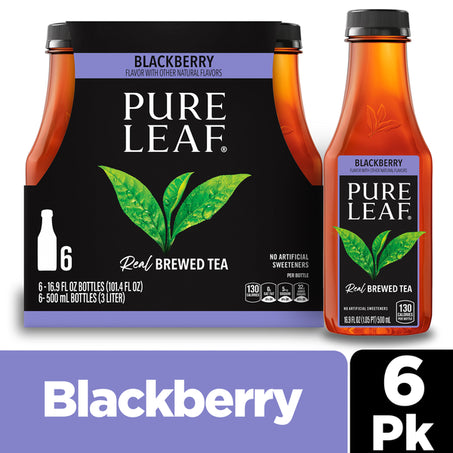 Pure Leaf Real Brewed Tea Blackberry • 6 x 16.9 fl oz