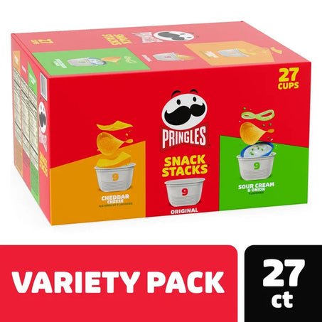 Pringles Snack Stacks Potato Crisps Chips, Lunch Snacks, On-the-Go Snacks, Variety Pack