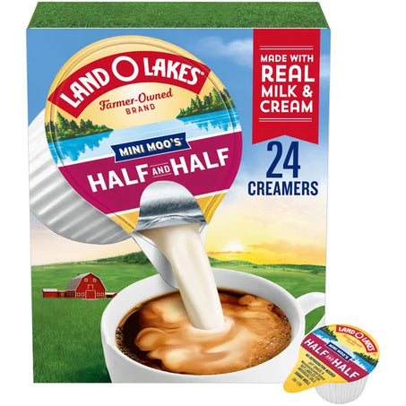 Land O Lakes Mini Moo’s Half And Half Creamer Singles, Shelf-Stable, 24 Count 24 ct