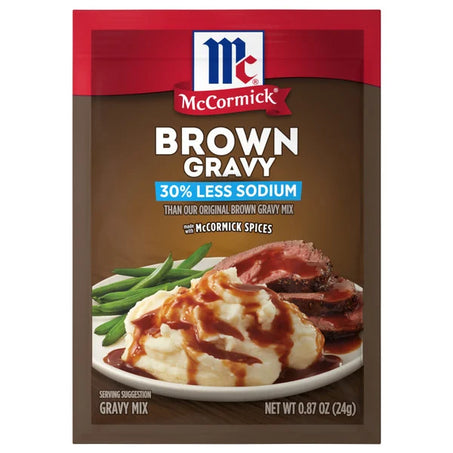 McCormick® 30% Less Sodium Brown Gravy Seasoning Mix