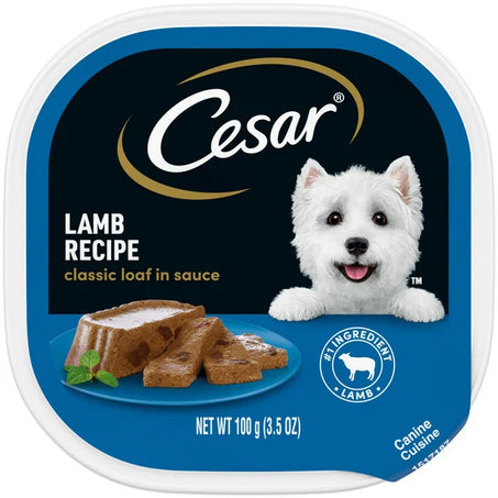 Cesar Classic Loaf in Sauce Soft Wet Dog Food Lamb 3 oz