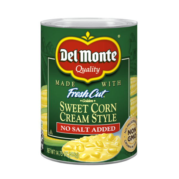 Del Monte Sweet Corn, Golden, Cream Style, No Salt Added 14.75 oz