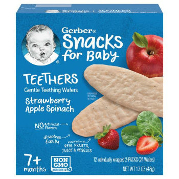 Gerber Teethers Strawberry Apple Spinach