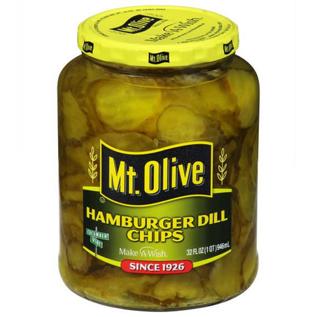 Mt. Olive Hamburger Dill Pickle Chips 32 fl oz