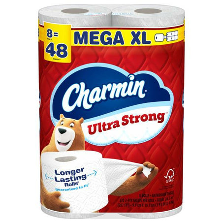 Charmin Ultra Strong Toilet Paper 8 Mega XL Rolls 8 ct